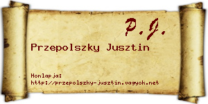 Przepolszky Jusztin névjegykártya